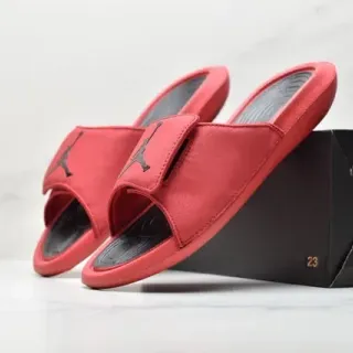 Air Jordan Slide Red Black Slippers