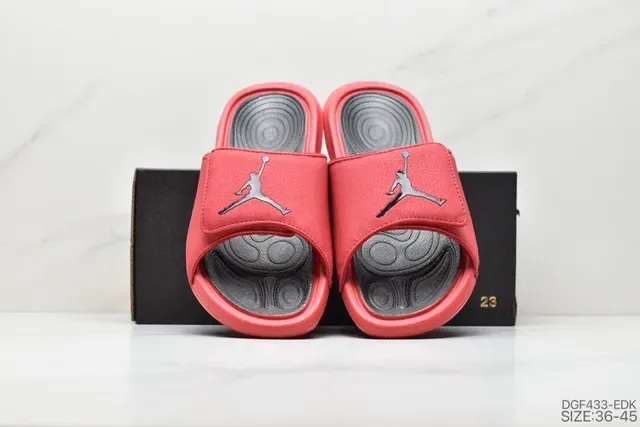 Air Jordan Slide Red Black Slippers 3