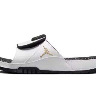 Air Jordan Slide Sandal White Black Gold Slippers