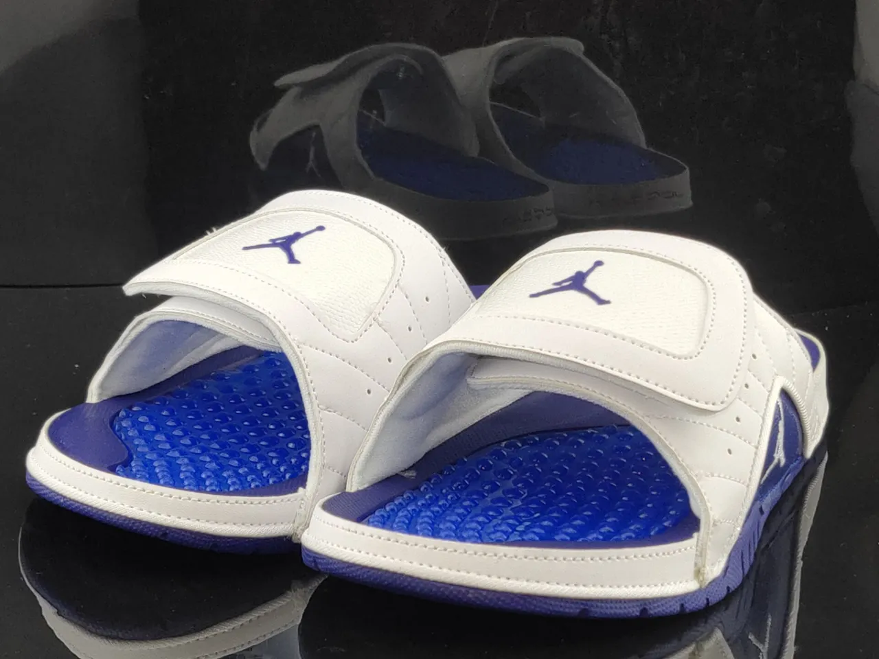 Air Jordan Slide Sandal White Royal Blue Purple Slippers 2
