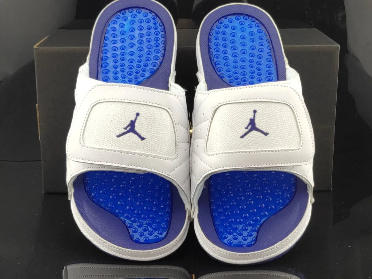 Air Jordan Slide Sandal White Royal Blue Purple Slippers 5