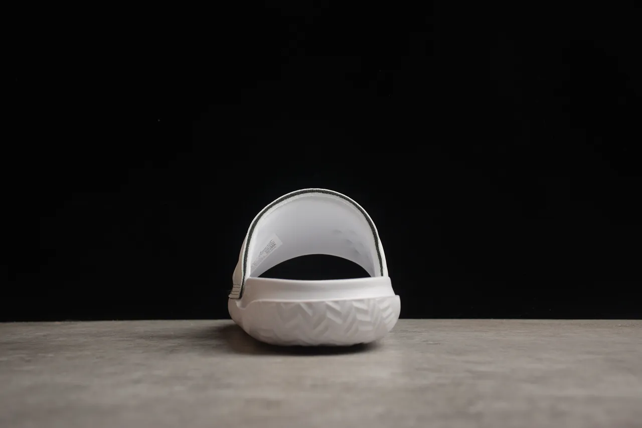 Air Jordan Slide White Black One-Strap Molded Footbed Slippers 8