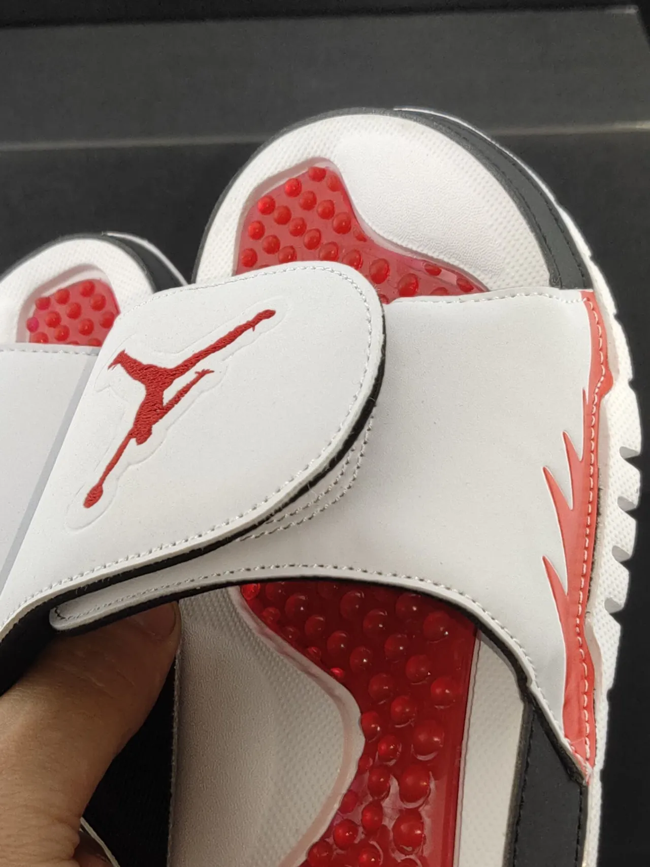 Air Jordan Slide White Red Black Slippers 6