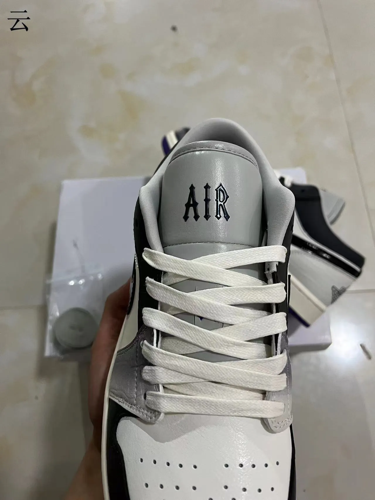 Air Jordan White Black Low-Top Silhouette Patent Overlays Lifestyle Sneakers 4