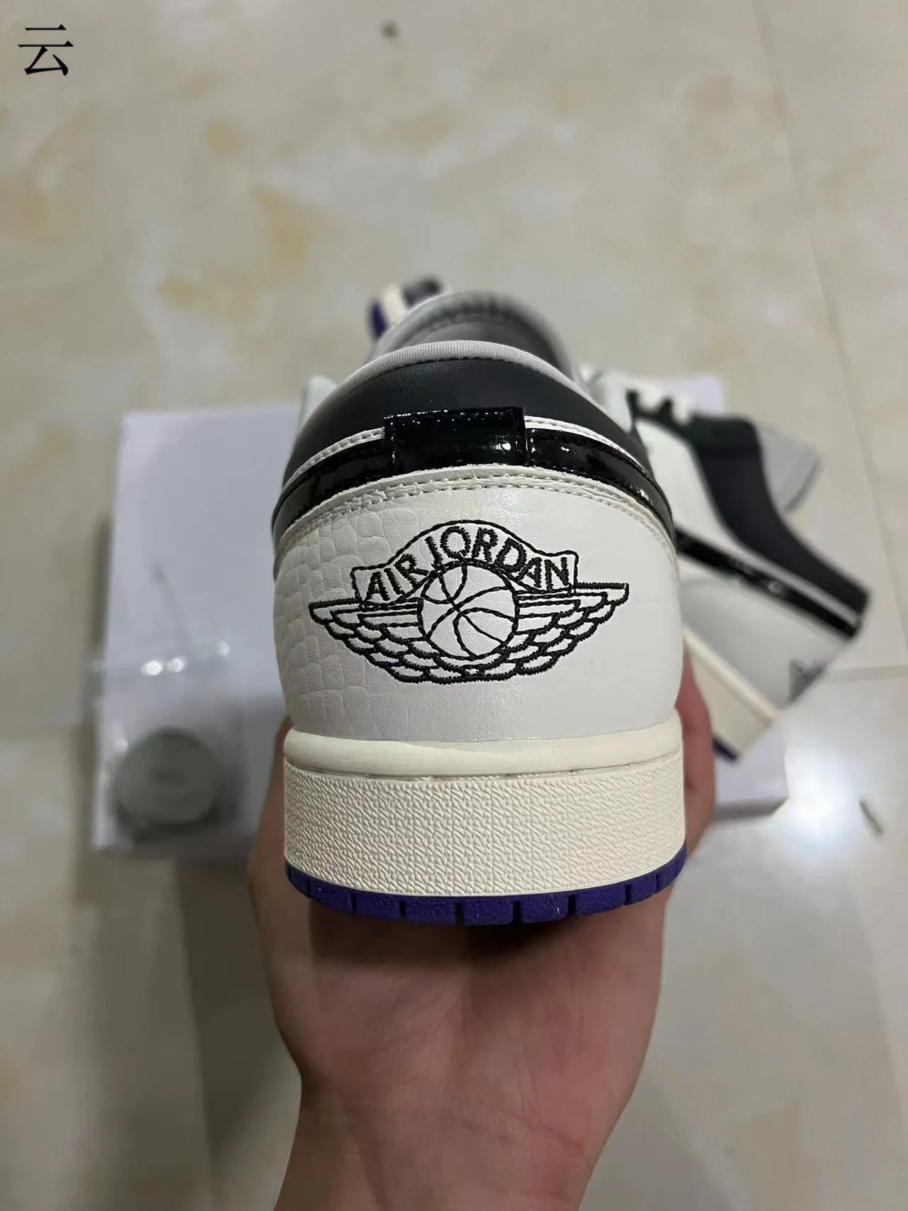 Air Jordan White Black Low-Top Silhouette Patent Overlays Lifestyle Sneakers 8