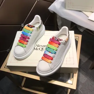 Alexander McQueen Oversized Sneaker White Multicolor Platform Sole Leather Upper Lifestyle Sneakers