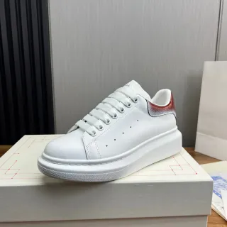Alexander McQueen Oversized Sneaker White Red Platform Sole Smooth Leather Upper Lifestyle Sneakers