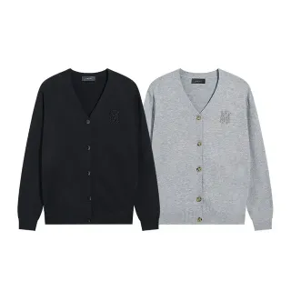 AMI Paris Ami de Coeur Embroidered V-Neck Cardigan