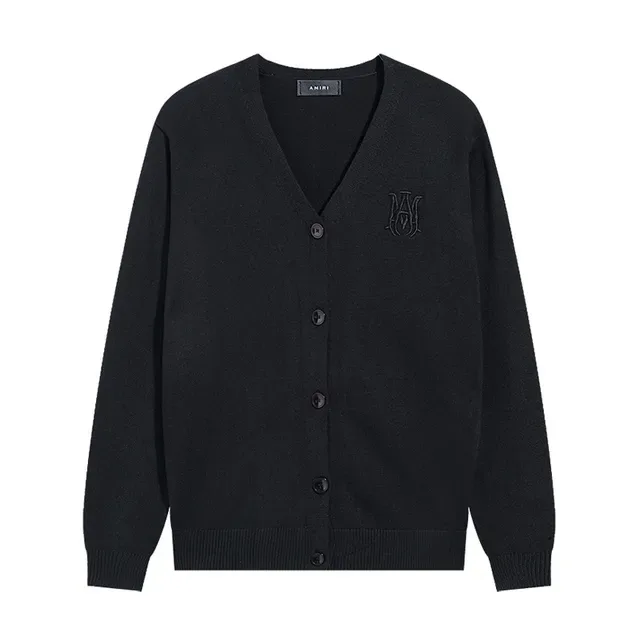 AMI Paris Ami de Coeur Embroidered V-Neck Cardigan 4