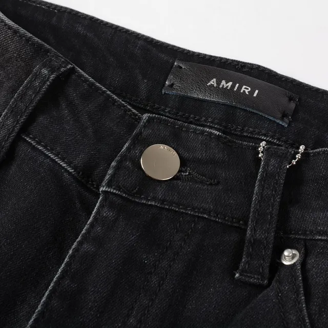 Amiri Black Gold Slim-Fit Distressed Jeans 2