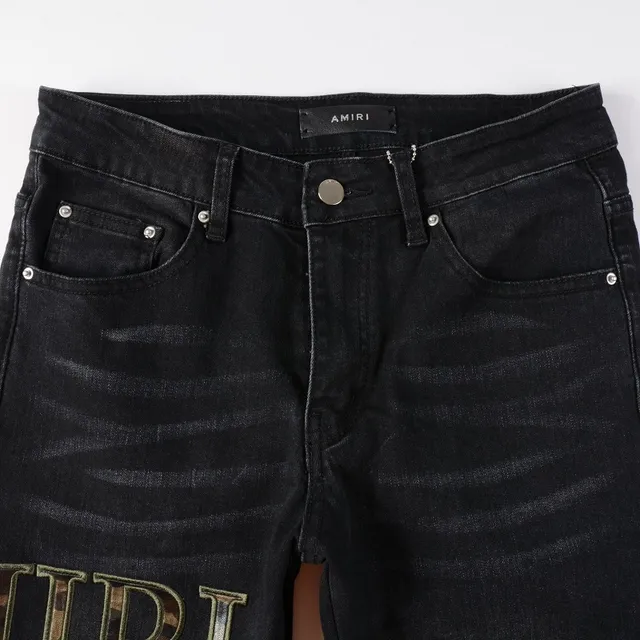 Amiri Black Gold Slim-Fit Distressed Jeans 3