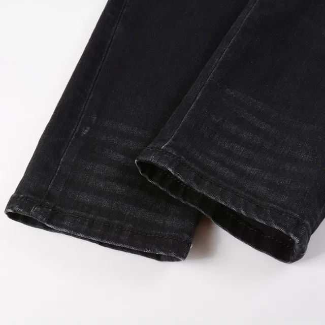 Amiri Black Gold Slim-Fit Distressed Jeans 11