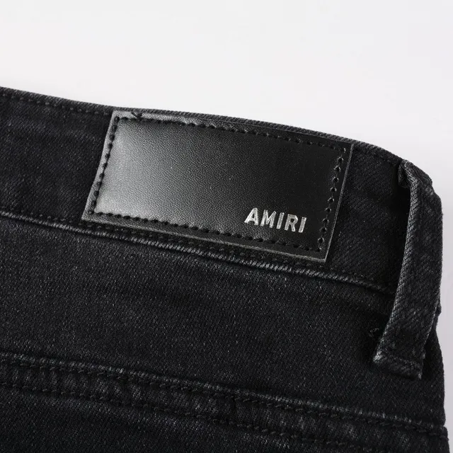 Amiri Black Gold Slim-Fit Distressed Jeans 12