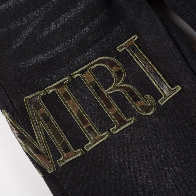 Amiri Black Gold Slim-Fit Distressed Jeans 16