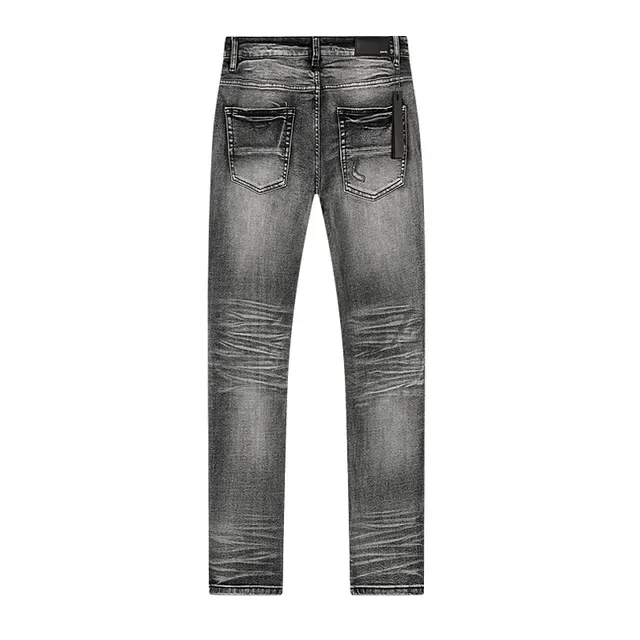 Amiri Distressed Patch Slim-Fit Washed Black Jeans 3