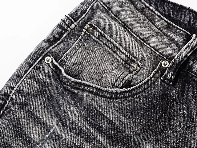 Amiri Distressed Patch Slim-Fit Washed Black Jeans 8