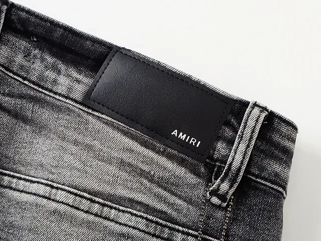 Amiri Distressed Patch Slim-Fit Washed Black Jeans 9