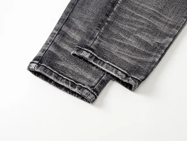 Amiri Distressed Patch Slim-Fit Washed Black Jeans 13