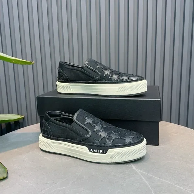 Amiri MA Court Slip-On Chaussures Lifestyle Noir Étoilé Brodé 2
