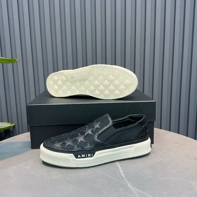 Amiri MA Court Slip-On Chaussures Lifestyle Noir Étoilé Brodé 4