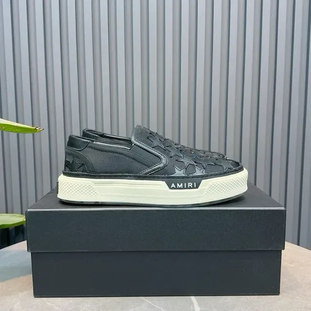Amiri MA Court Slip-On Chaussures Lifestyle Noir Étoilé Brodé 5
