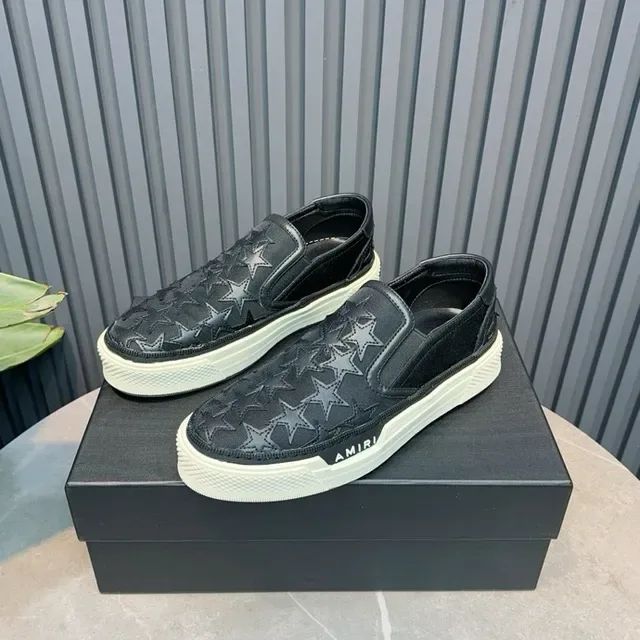 Amiri MA Court Slip-On Chaussures Lifestyle Noir Étoilé Brodé 7