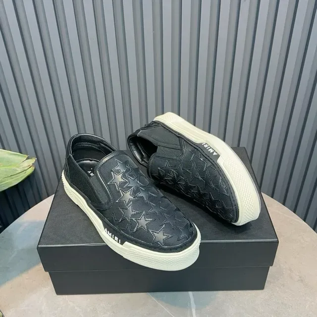 Amiri MA Court Slip-On Chaussures Lifestyle Noir Étoilé Brodé 8