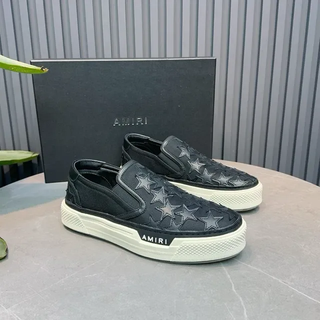 Amiri MA Court Slip-On Chaussures Lifestyle Noir Étoilé Brodé 9