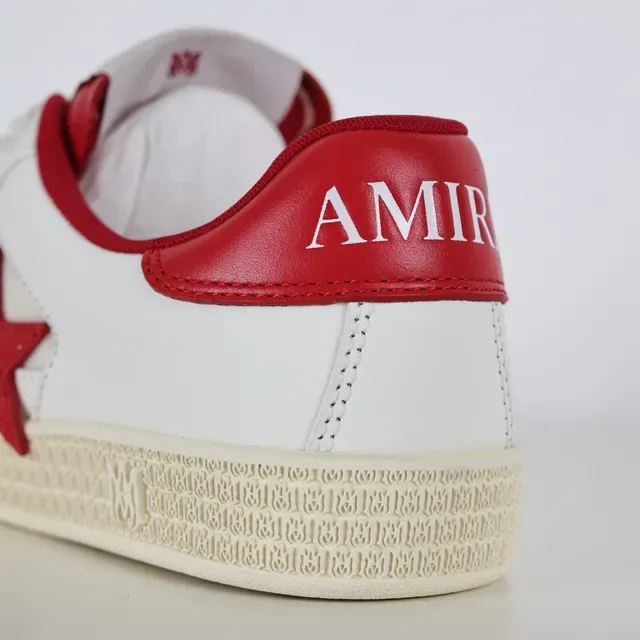 Amiri MA Court sneakers lifestyle blanc et rouge étoile 4