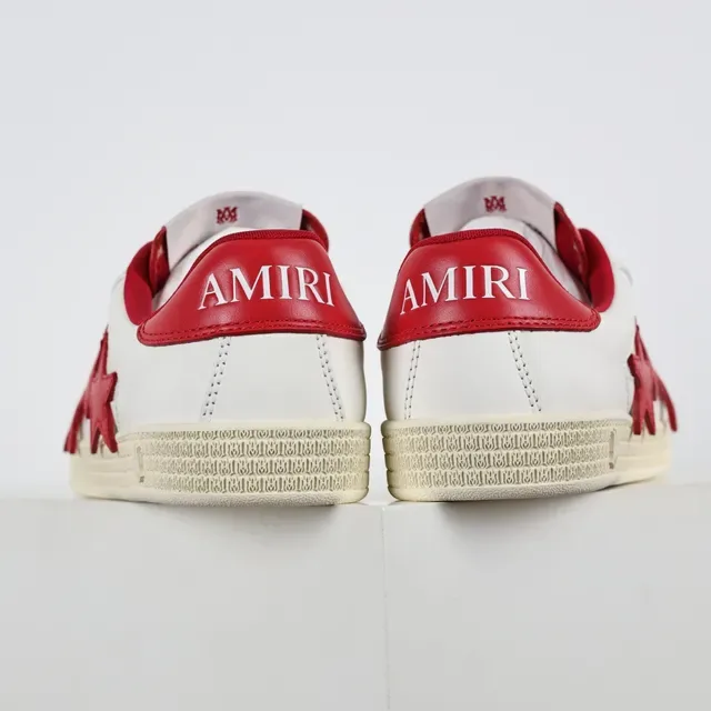 Amiri MA Court sneakers lifestyle blanc et rouge étoile 8