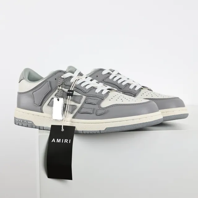 Amiri Skel Top Gray and Cream Lifestyle Sneakers 3