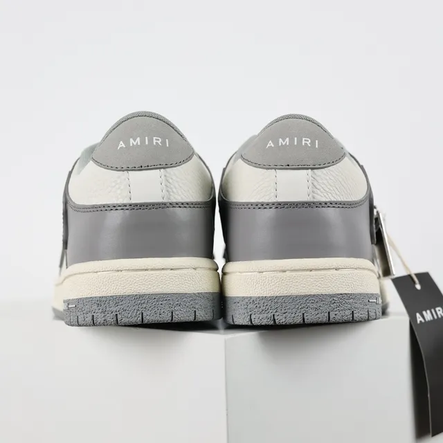 Amiri Skel Top Gray and Cream Lifestyle Sneakers 8