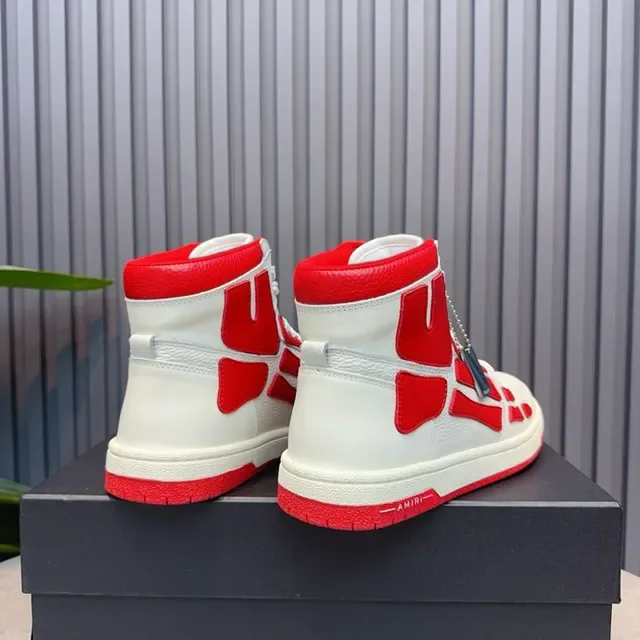 Amiri Skel Top High Blanc et Rouge Chaussures Lifestyle 4