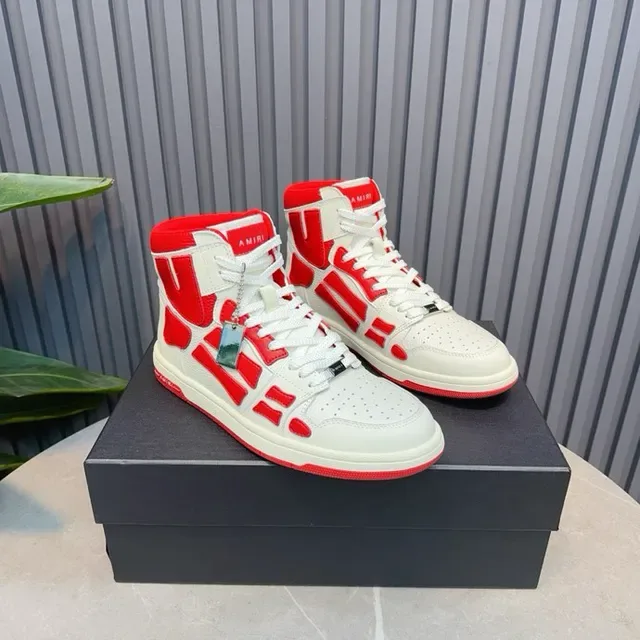Amiri Skel Top High Blanc et Rouge Chaussures Lifestyle 5