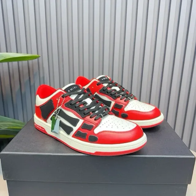 Amiri Skel Top Low Rouge Blanc Noir Chaussures lifestyle 3