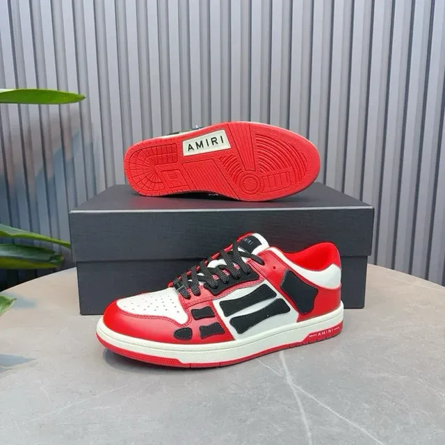 Amiri Skel Top Low Rouge Blanc Noir Chaussures lifestyle 4