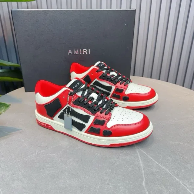 Amiri Skel Top Low Rouge Blanc Noir Chaussures lifestyle 5