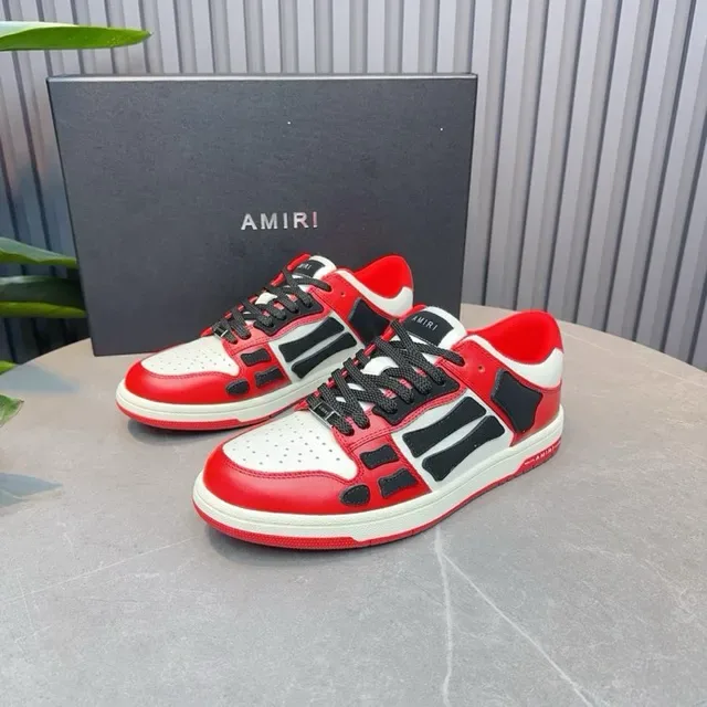Amiri Skel Top Low Rouge Blanc Noir Chaussures lifestyle 6