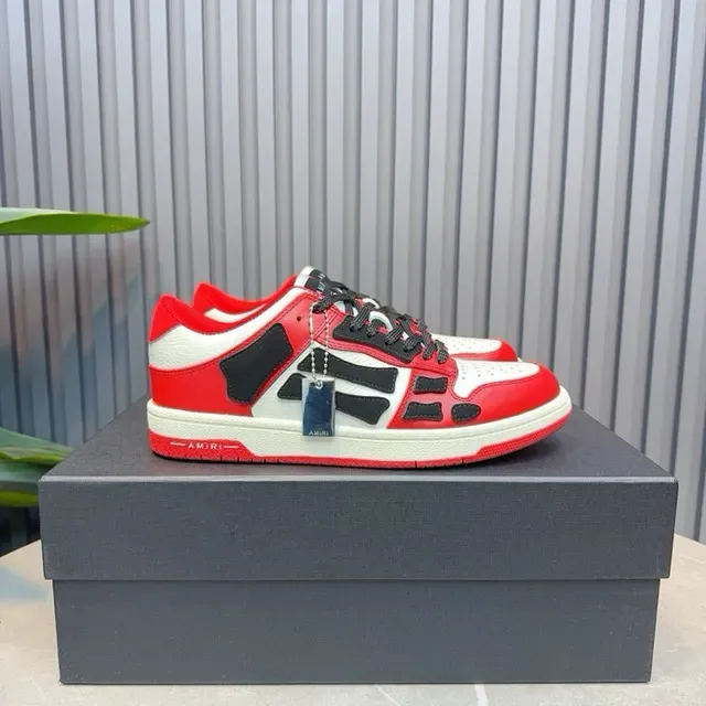 Amiri Skel Top Low Rouge Blanc Noir Chaussures lifestyle 7