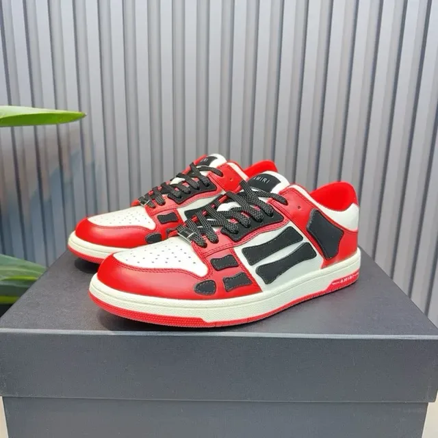 Amiri Skel Top Low Rouge Blanc Noir Chaussures lifestyle 8