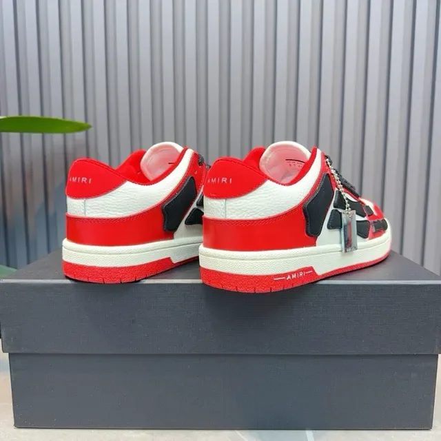 Amiri Skel Top Low Rouge Blanc Noir Chaussures lifestyle 9