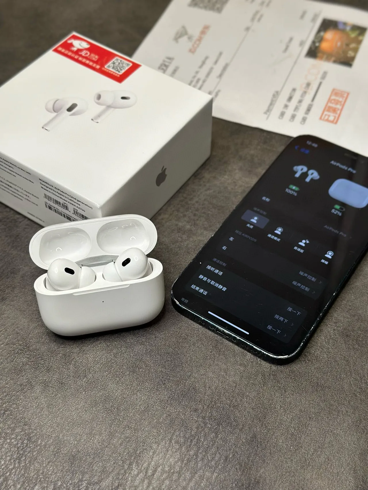 Apple AirPods Pro White Compact Stem Design Silicone Ear Tips TWS Earbuds 2