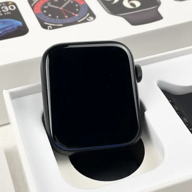 Apple Caixa Quadrada Preta Faixa de Silicone Relógio Esportivo 6