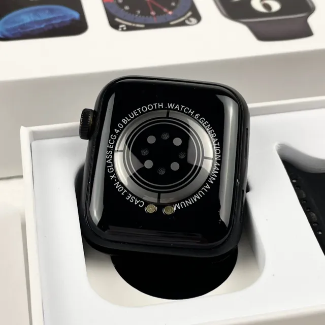 Apple Caixa Quadrada Preta Faixa de Silicone Relógio Esportivo 7