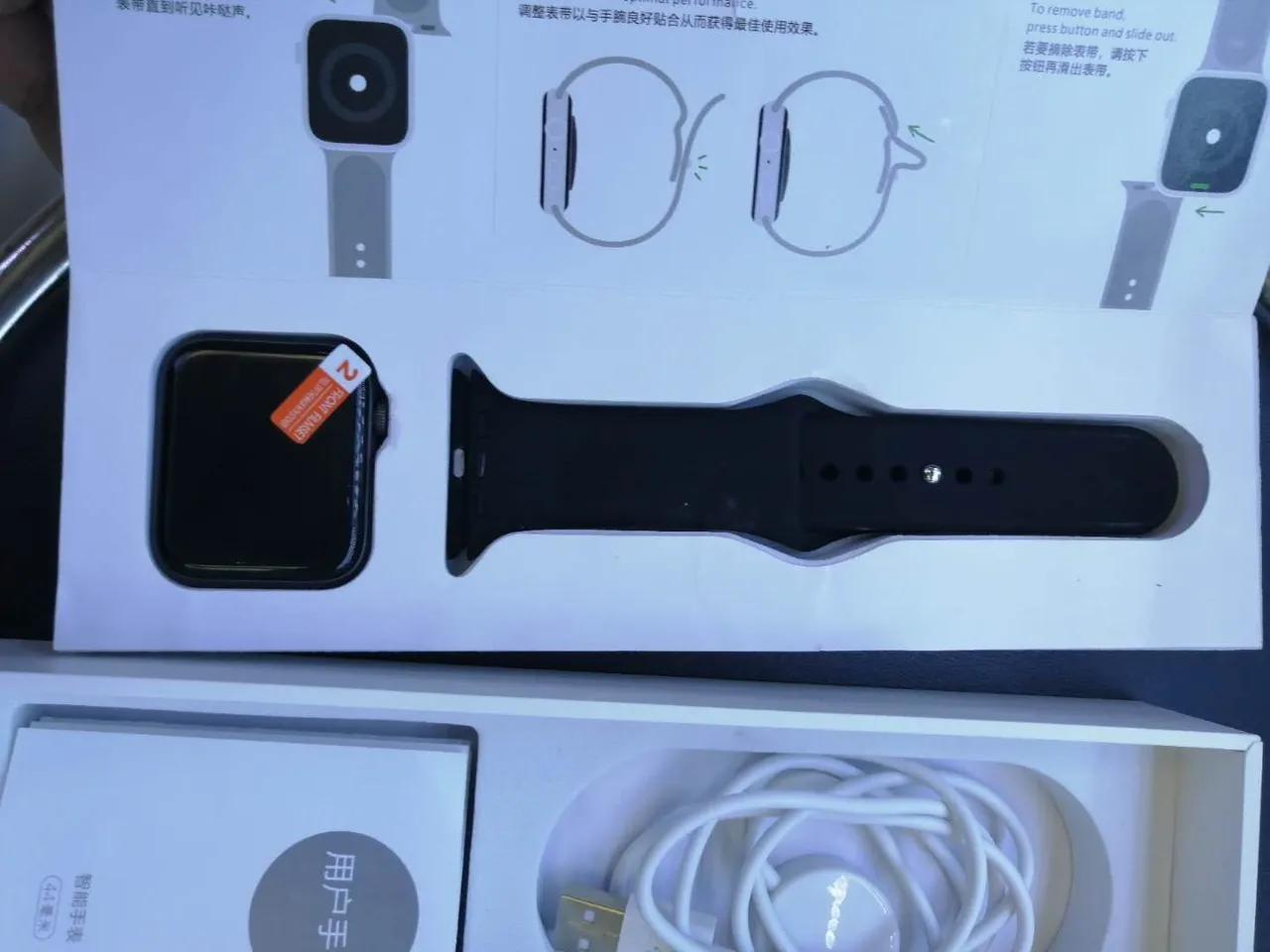 Apple Watch Gray Black Rectangular Display Digital Crown Control Sports Watch 10