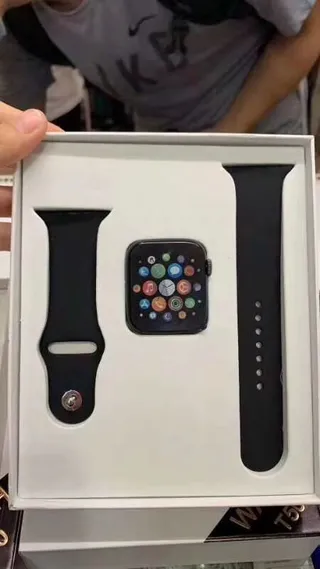 Apple Watch Gray Black Rectangular Display Digital Crown Control Sports Watch 16