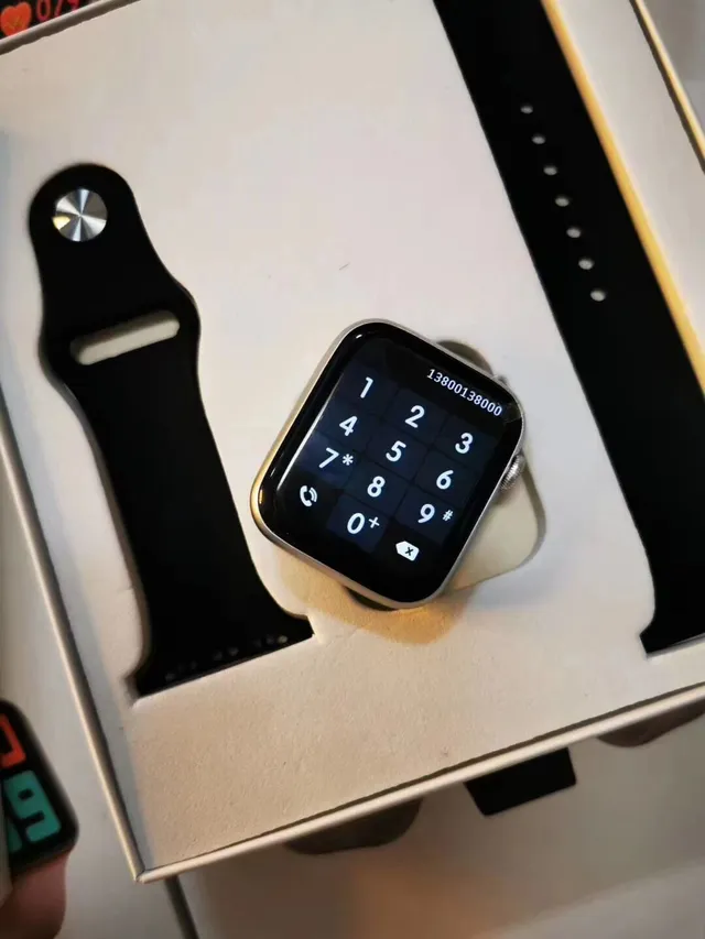Apple Watch Gray Black Rectangular Display Digital Crown Control Sports Watch 24