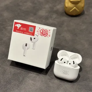 Apple White Black Stem-Style Open-Fit TWS Earbuds