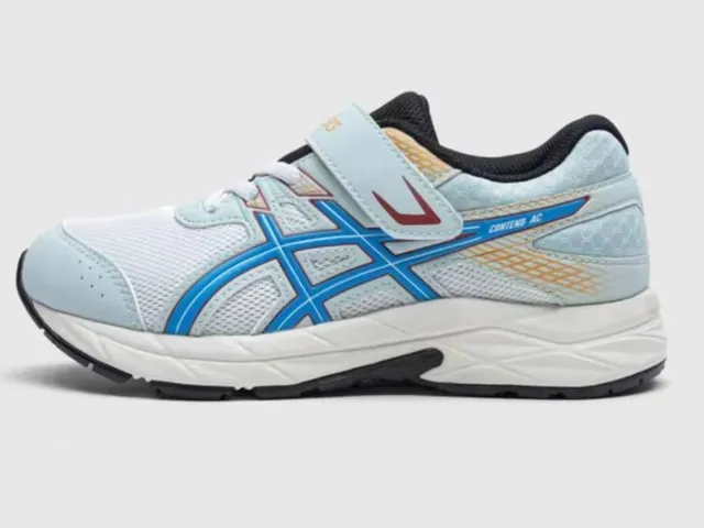ASICS أسود ذهبي أحذية جري منخفضة الكعب مع وجه علوي شبكي وصناعي 22
