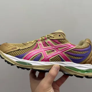 ASICS Gel-Kayano Gold Pink Purple Running Shoes